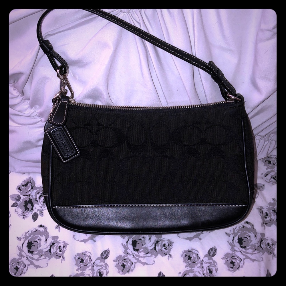 Black Coach Leather/Material Handbag